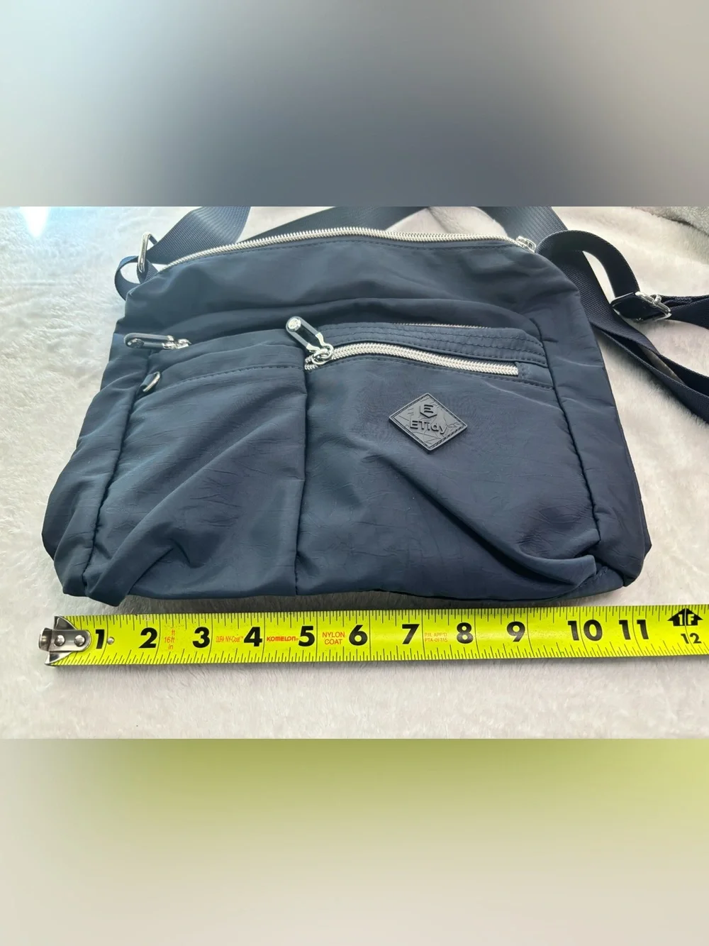 Navy Crossbody Messenger Bag with  Pockets Perfect for Festivals or Vacation